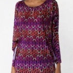 Trina Turk NWT ‎ Echo Chain Link Tunic Swimsuit Coverup Multicolor Small Stretch Photo 0