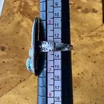 White Buffalo Turquoise Blue Turquoise Sterling Silver Forest Ring Size 6 Photo 7