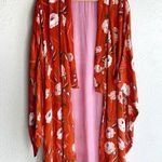 ByTimo Floral Orange Kimono Sz Medium Size L Photo 0
