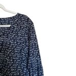 CAbi 5336 Womens Te Amo Blouse Extra Large Love Print Navy Blue Long Sleeve Top Photo 4