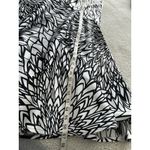 Morgan & Co Black White Halter Mermaid Gown Criss Cross Back Special Occassion S Photo 12