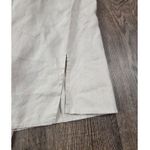 Peck & Peck  100% Linen Top Beaded Beige Tan V neck Sleeveless Blouse Shirt Small Photo 5