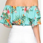 She & Sky blue Hawaiian TROPICAL DAYS TOP sz Large. Photo 1