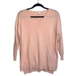 Cato Light Pink Front Seam V-neck 3/4 Sleeve Sweater Photo 0