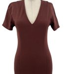 Ottod'Ame Cocoa Sheath Dress Pencil V Photo 3