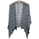 Soft Surroundings  Kimono Open Cardigan L/XL Topper Floral Beaded Trim Boho Sheer Photo 1