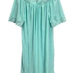 Vintage Shadowline Nylon Nightgown Lace V Photo 0