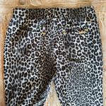 🐆Michael Kors Black Leopard Print Stretch Skinny Leggings Pants🐆 ~medium Photo 5
