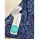 Kaileigh Kaela Faux Wrap Knit Dress Navy White Floral Print Short Sleeve M New Photo 9