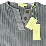 Vince Periwinkle Blue Rib Knit Henley Long Sleeve Button Front Tee sz XS NEW Tag Photo 2