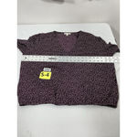 Nine Britton Womans  Long Sleeve Wrap Blouse XL Maroon V Neck Elastic Waist Photo 4