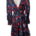 Chloé New Chloe Kristyn Fallon Floral Blue Ref Wrap Mini Dress sz S Photo 0