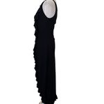 Gunne Sax Jessica McClintock  Black Dress Size 7‎ Ruffles Split Feminine Chic y2k Photo 4