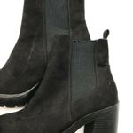 ASOS Womens Ankle Chelsea Boots Block Heel Platform Faux Suede Black UK 5W US 7W Photo 5