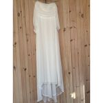 Lulus NWT Adorna White Off-the-Shoulder Maxi Dress Bridal Bride Wedding Size M Photo 1