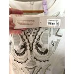 Francesca's  Alya White Sleeveless Embroidered Sheath Dress Ivory With Metallic M Photo 2