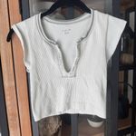 Urban Outfitters Out from under ribbed seamless cropped top go for gold baby tee greige Photo 1