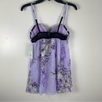 Apt. 9  Babydoll Slip Dress Lingerie Chemise Small Purple Floral Mesh Padded Photo 3