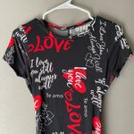 Papaya sz M black red valentines love dress Photo 3