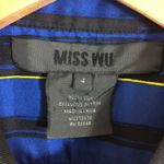 Jason Wu Miss Wu by  silk blue black striped blouse Photo 6