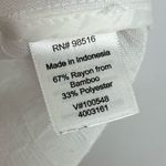 Coldwater Creek  Small Bamboo Rayon Pleat Retro Vintage Resort Button Up Blouse Photo 4