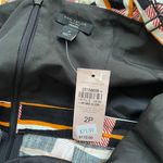 Ann Taylor NWT Black and Orange Faux Wrap Dress Size 2P Photo 5