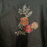 Vintage Embroidered Floral Geometric Trim Jacket NWT Cotton Made in India Black Size M Photo 5