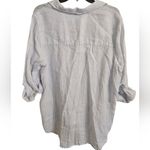 Sigrid Olsen Womens Stripe 100% Linen Button Up Roll Tab Sleeve Shirt Sz 1X Photo 2
