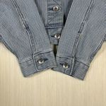 Nautica  Jeans Denim‎ Jacket Sz S Blue White Striped Classic Button Up Y2K Photo 4