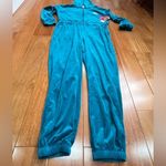 Juicy Couture NWT Juicy By  Jumpsuit peacock Velour Hooded Long Sleeve Zip Up L Photo 4