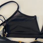 l*space NWOT L* Black Ribbed & Mesh Sadie Bikini Top Photo 11