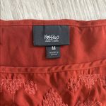 Mossimo Supply Co Massimo Embroidered Blouse top with tassel tie details terracotta Photo 10
