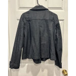ANN TAYLOR LOFT Double Breasted Lined Denim Jacket‎ Sz M Medium Blue Photo 4
