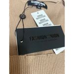 Fashion Union NEW Brown Rib Knit Belted Square Neck Long Sleeve Sweater Top Sz 8 Photo 4