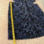 Anthropologie  Jacquard Print Floral Side Cutout Mini Dress Blue Black Size 8 Photo 8