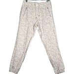 Athleta Pants Womens 10 Tan Camo Cabo Tide Linen Jogger Travel Lounge Athleisure Photo 0