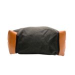 Gucci Olive Green Canvas and Orange Leather Tricolor Top Zip Tote Bag Photo 2