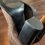 Halogen  Brown Pointed Toe Bootie Stacked Heel Photo 8