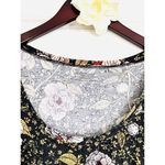 Motherhood Maternity Black Floral Side Ruched T-Shirt Scoop Neck Top XL Photo 1