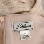 J Howard Women's Blush Rose/Beige Metallic Sleeveless Lace Dress Size 10 Pink Photo 4