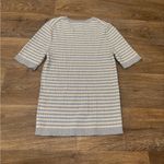 Brooks Brothers Gray Shimmer - Blue/White Stripe - Ribbed Sweater Top - Medium Photo 2