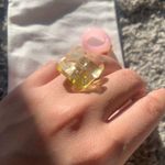Cute ring Yellow ring arcylic ring ring lovely ring y2k ring 2000s ring Photo 2