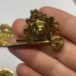 Lot Of 3 MCostume Brooch / Pin Gold Tone Red Enamel Apples / Avon Heart Cart Photo 9