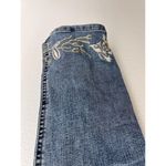 VTG RoccoBarocco Jeans Women’s Size 27 Floral Fish Embroidered Straight Leg Blue Photo 6
