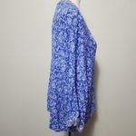 Laura Scott  blue floral open front kimono size lp Photo 2