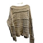 Club Monaco Women's Drop Shoulder Cable Knit Sweater Brown Size L Pullover‎ Casual Photo 2