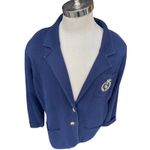 Lauren Ralph Lauren Women's 3X Knit Blazer Jacket Gold Crest Navy Blue Size undefined Photo 4