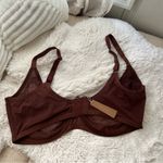 SKIMS Ultra fine mesh STRAPLESS BRA in Mahogany 44H NWT Photo 10