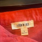 Fashion On Earth Coral Button-Front Skirt corduroy with pockets Photo 1