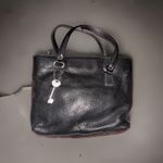 Fossil  Black Pebbled Leather Handbag Small Purse Retro ( No Crossbody Strap ) Photo 3